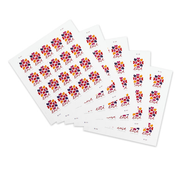 Hearts Blossom Stamps