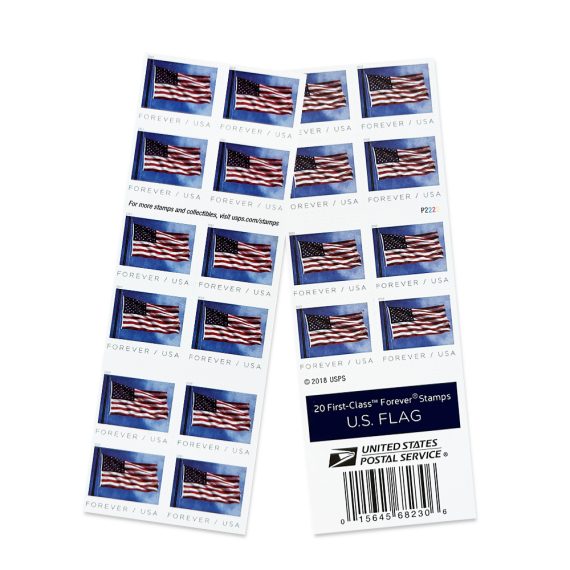 2019 US Flag Stamps(100 Stamps) Forever Stamp Store