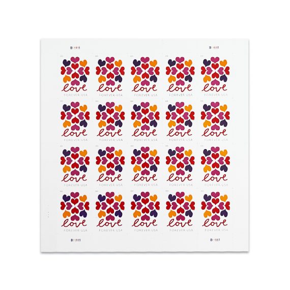 Hearts Blossom Stamps
