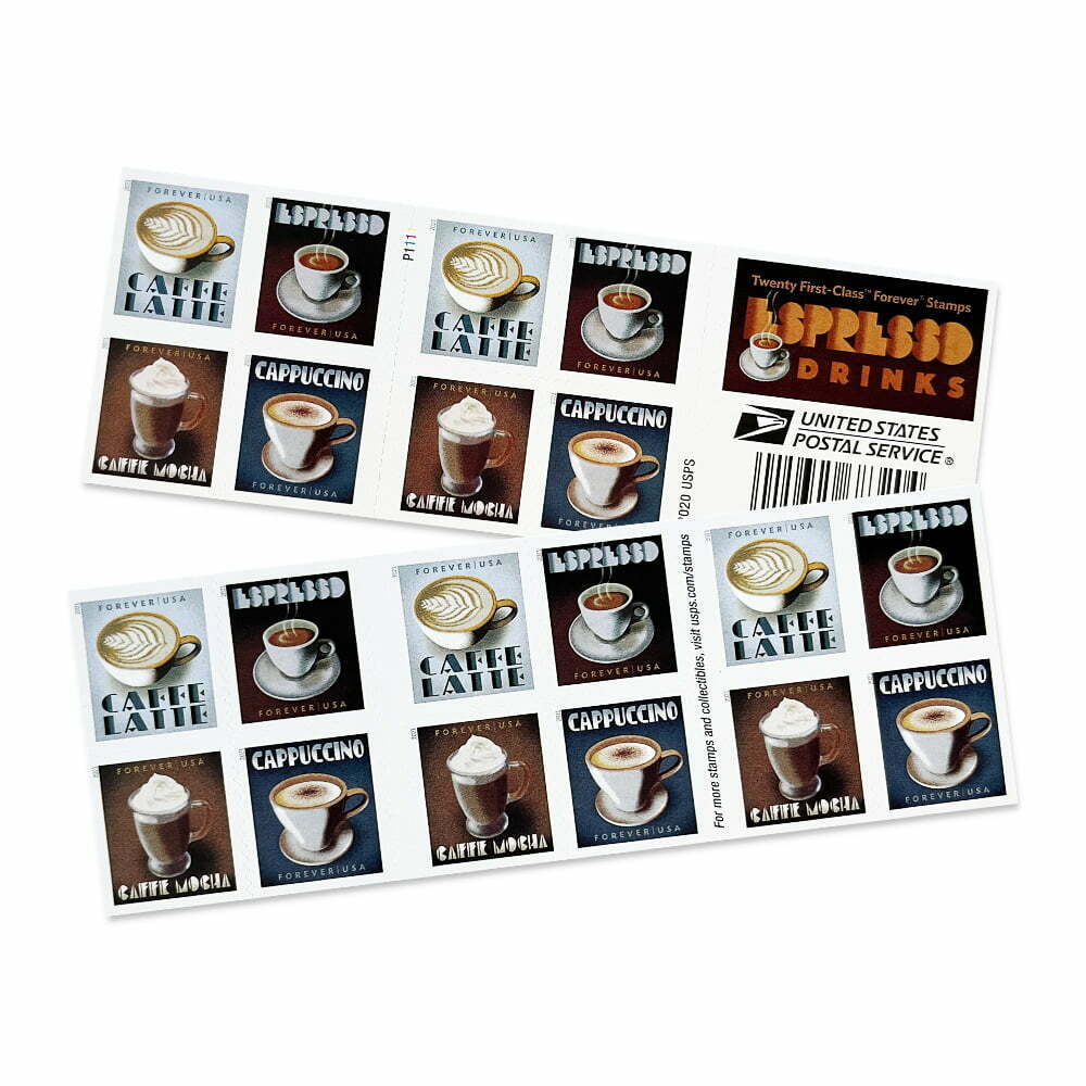 Espresso Drinks USPS Forever Stamps