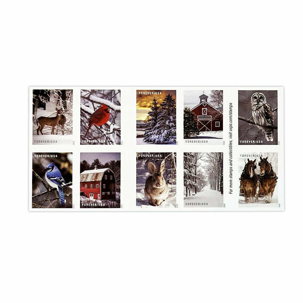Winter Scenes USPS Forever Stamps