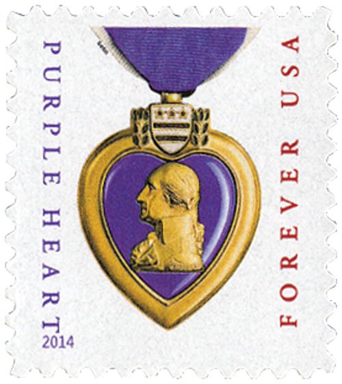 2015 First-Class Forever Stamp - Purple Heart (with microprinting)