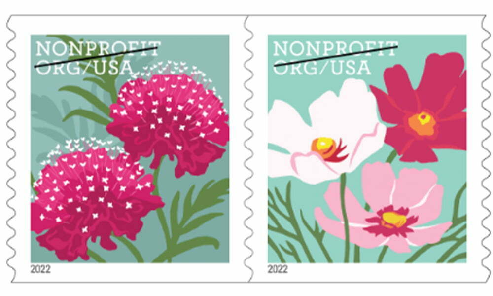 2022 butterfly garden flowers forever stamp