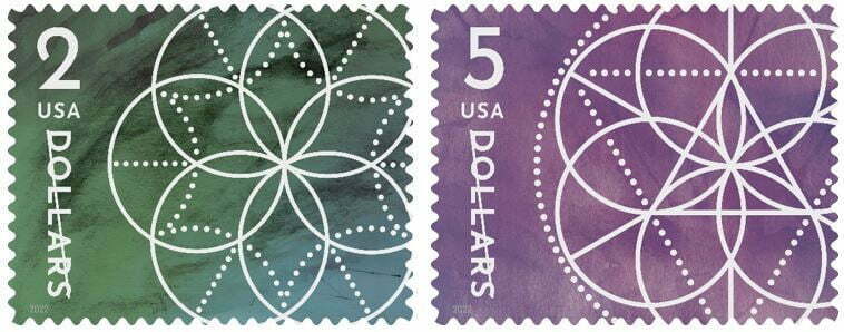 2022 Floral Geometry Stamps Come in $2 and $5 Denominations