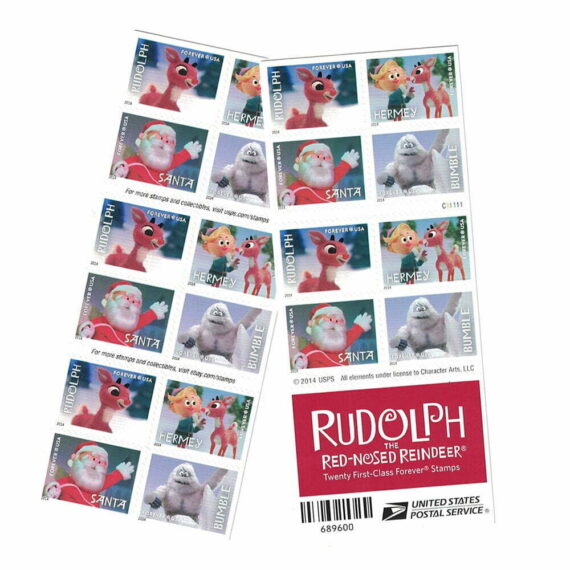 Rudolph USPS Forever Stamp Stamps