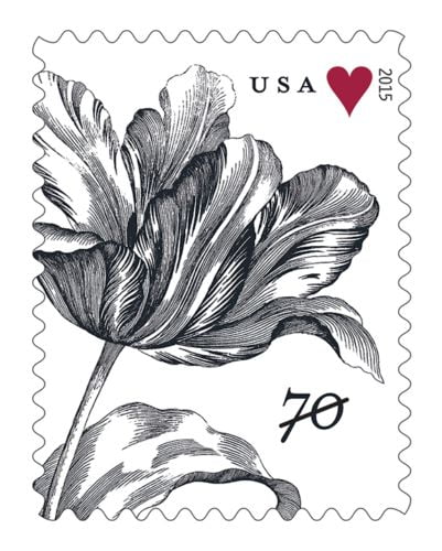 Vintage Tulip & Heart Engraved (2oz Rate
