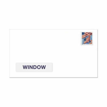 U.S. Flag Forever #6 3/4 Window Stamped Envelopes