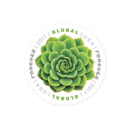 Global Green Succulent Stamps