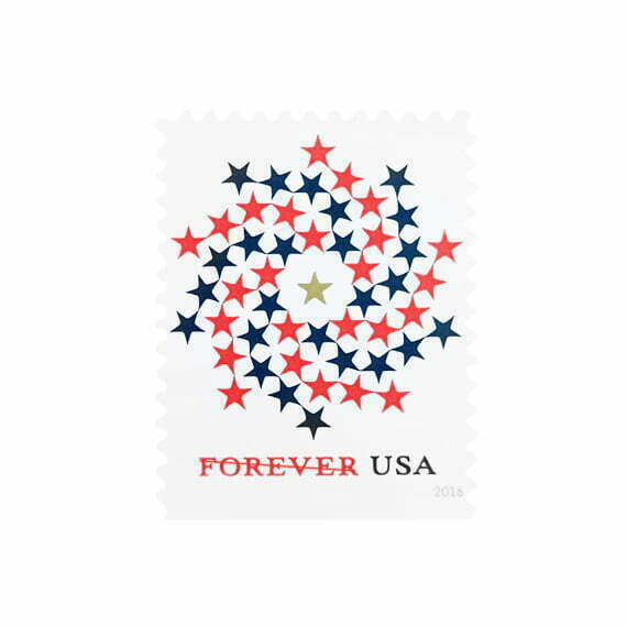  USPS Patriotic Spiral Book of 10 Forever First Class