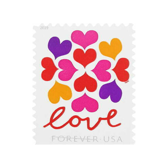 Hearts Blossom Stamps