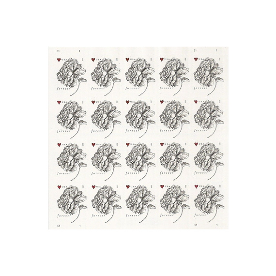 Engraved Vintage Rose Stamps
