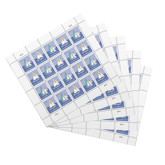Sailboats Postcard Stamps