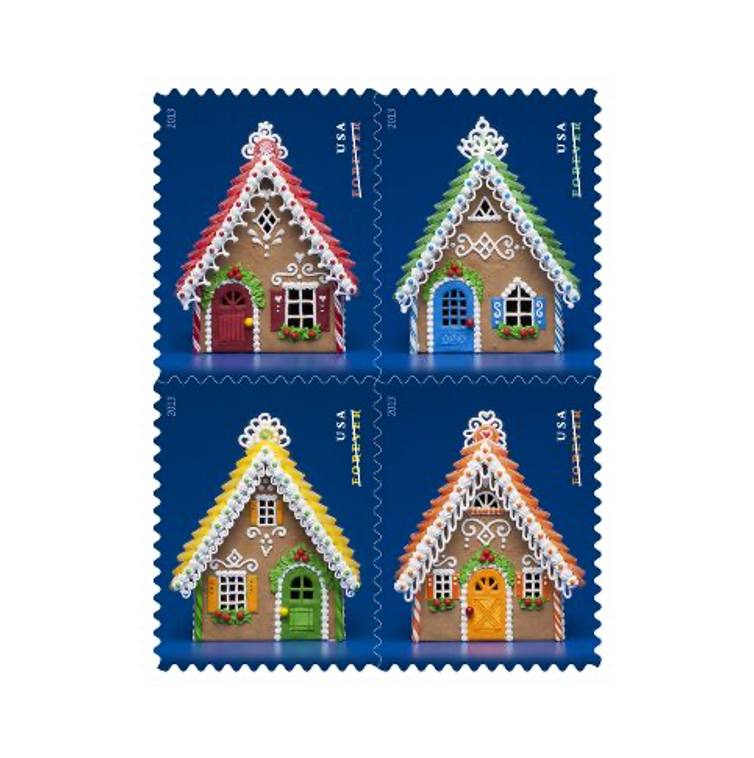 USPS-Gingerbread-Houses-Stamps