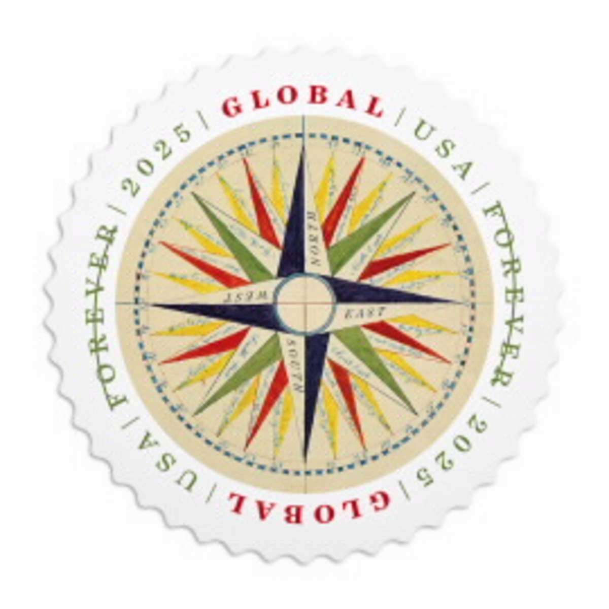 Global 1794 Compass Rose Stamps