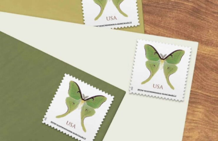 discount non machineable luna moth stamps