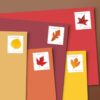 Vibrant Leaves Postcard Stamps