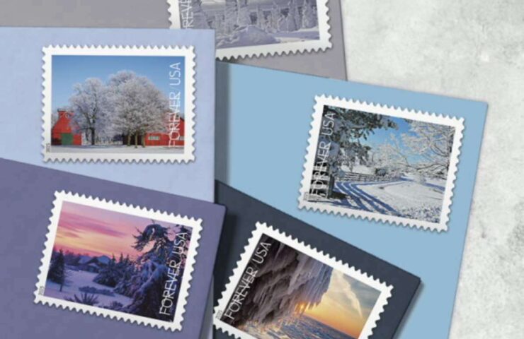 winter landscapes stamps discount