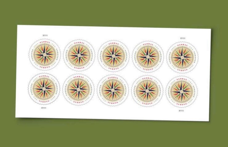 discount global 1794 compass rose stamps